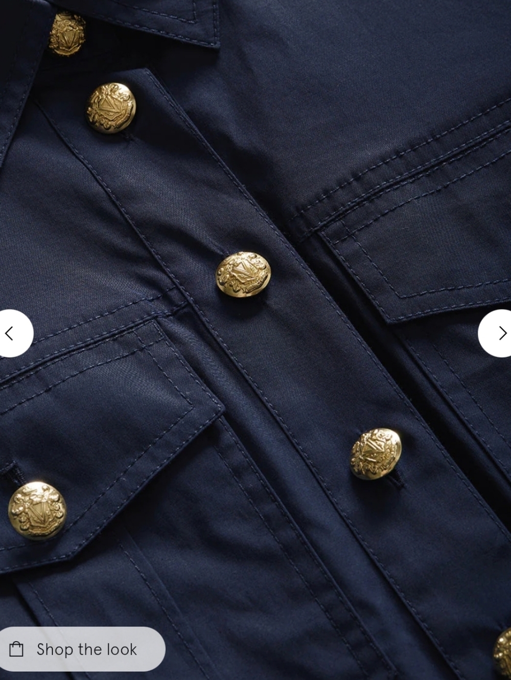 Veronica Beard Lucca Navy Blue Cargo Cotton Shift Dress Size US 6 - Picture 4 of 13